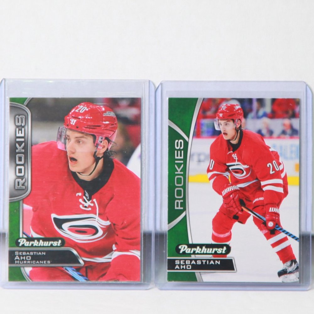 Sebastian Aho Parkhurst Rookie Cards 2016/2017 Star for the Carolina Hurricane